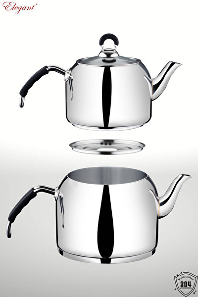 Elegant Mirage Aile Boy Silikonlu Çelik Kulplu Çaydanlık Takımı