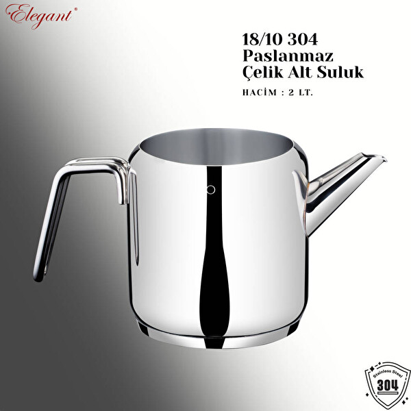 Elegant Kombi Orta Boy Çelik Kulplu Çaydanlık Takımı