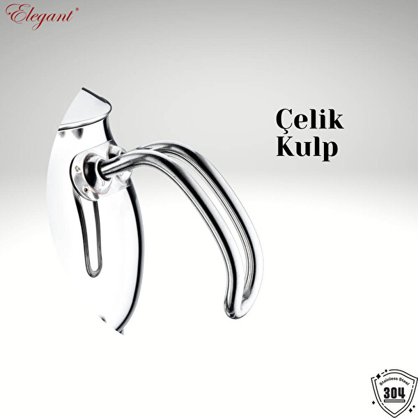 Elegant Küre Mini Boy Çelik Kulplu Çaydanlık Takımı