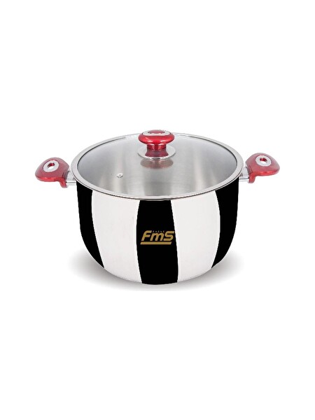 Fms 1024KRM İdeal Çelik 24 CM Derin Tencere Kırmızı