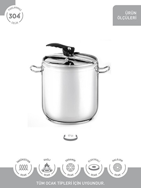Home Perfect Gastro 17 L Düz Düdüklü Tencere