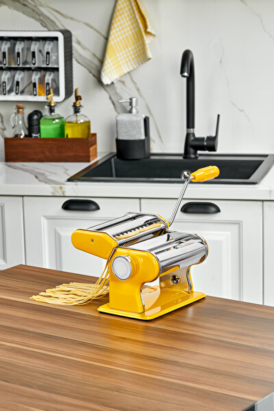 Cooker 3 Fonksiyonlu Hamur Erişte Makarna Kesme Makinesi Sarı CKR3844