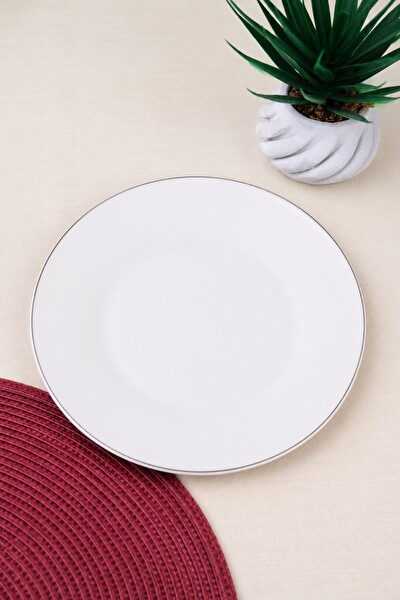 Tabak Evi Porselen Chic Platin Yaldızlı Pasta Tabağı 20.50 CM Tekli