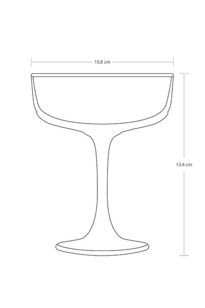 Paşabahçe Estrella Ayaklı Kadeh 4'lü Martini Kokteyl Kadehi 440454