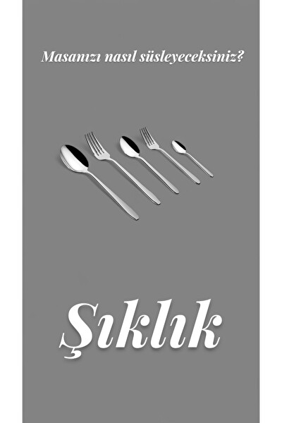 Özlife Defne 30 Parça 6 Kişilik Paslanmaz Çelik Çatal Kaşık Takımı Seti