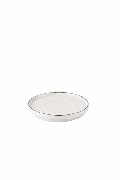 Kütahya Porselen Bone Desire Çay Tabağı 12 CM Platin Yaldızlı 6'lı