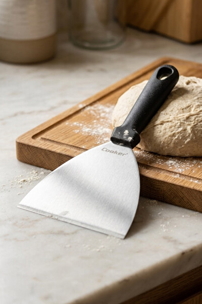Cooker 12x24 CM Düz Paslanmaz Çelik Spatula YK1903