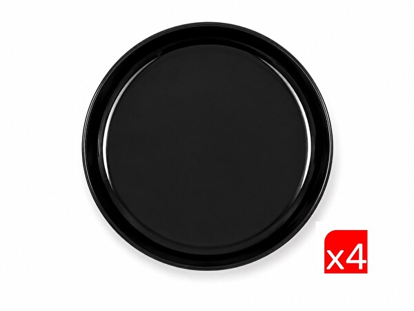Kütahya Porselen Moderna Çukur Tabak Siyah 19 CM 4'lü MOD20CK740104