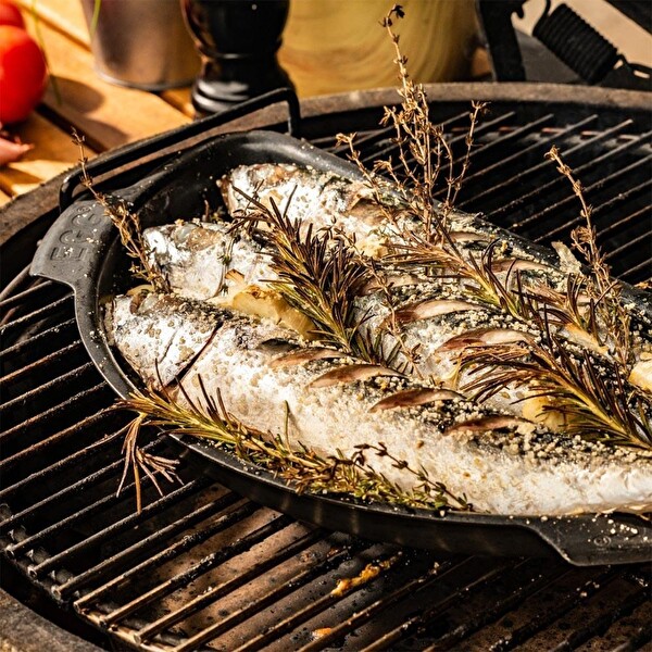 Big Green Egg BG-120717 Large Delikli Yarım Izgara