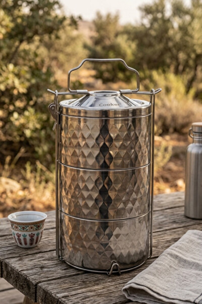 Cooker 3 Katlı Paslanmaz Çelik Sefer Tası YK1841