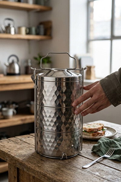 Cooker 3 Katlı Paslanmaz Çelik Sefer Tası YK1841