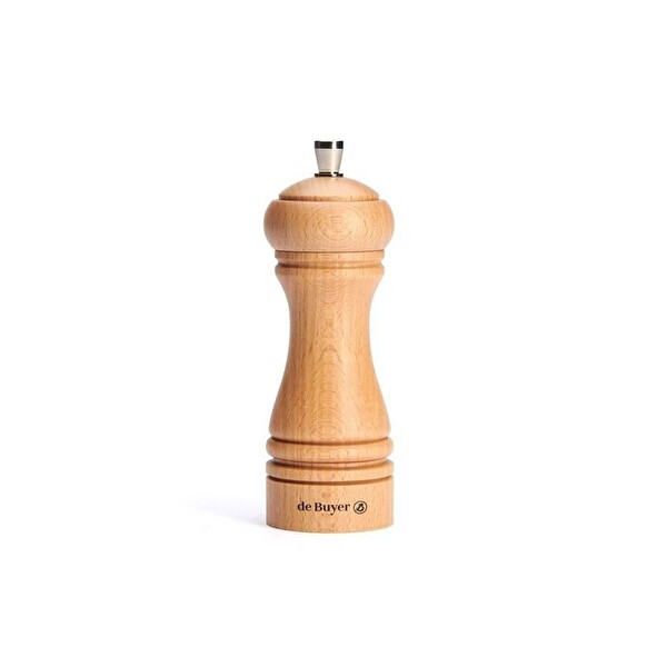 De Buyer P245.140101 Karabiber Değirmeni Naturel Ahşap 14 CM