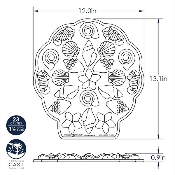 Nordic Ware 80148 Mini Deniz Kabukları Kek Kalıbı