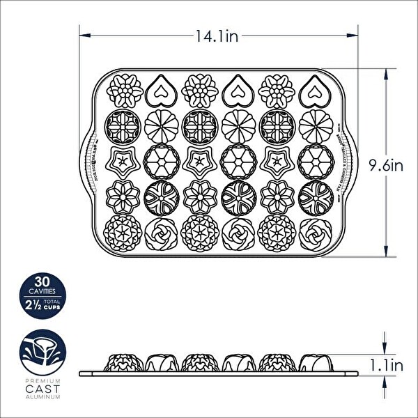 Nordic Ware 59448 5 Çayı Mini Kek Şekilleri Kalıbı Spring
