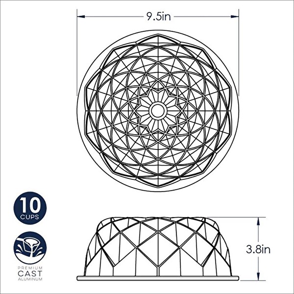 Nordic Ware 88377 Jubilee Bundt Pan Kek Kalıbı