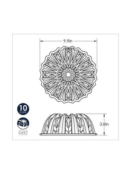 Nordic Ware 92877 Cut Crystal Bundt Pan Kek Kalıbı