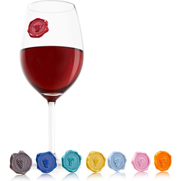 Vacu Vin 1886461 Bardak Markörleri Klasik 8 Parça Kutulu
