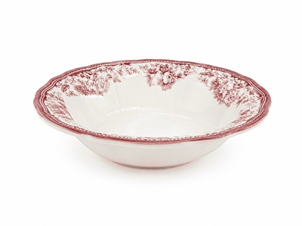 Porser Porselen Velour Bordo Fulya Bowl Kase 26 CM Tekli