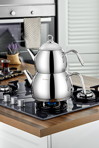 Cooker Afitap Aile Boy 1.75-3 L Altın Paslanmaz Çelik Çaydanlık Takımı CKR3921