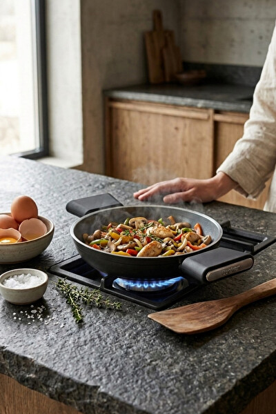 Cooker Cliff 20 CM Seramik Kaplama Sahan Siyah CKR4640