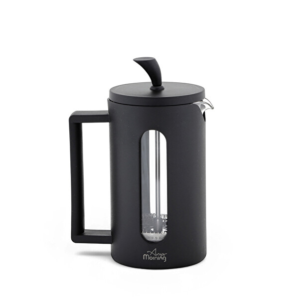Any Morning FF002 600 ML Darbeye Dayanıklı Cam 304 Paslanmaz Çelik Filtreli French Press