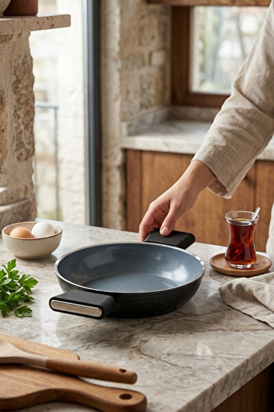 Cooker Cliff 22 CM Seramik Kaplama Sahan Siyah CKR4641