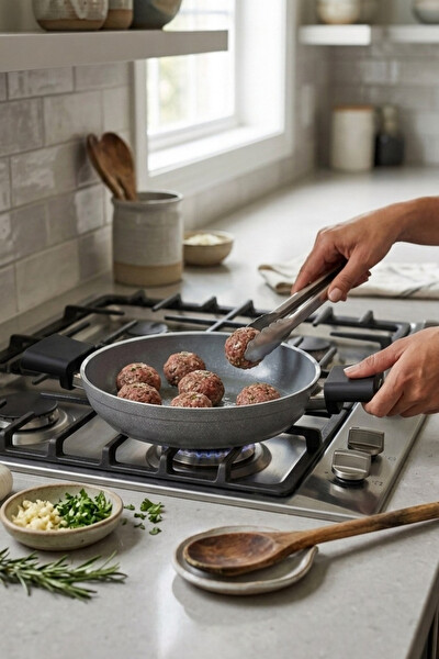 Cooker Cliff 22 CM Seramik Kaplama Sahan Siyah CKR4641