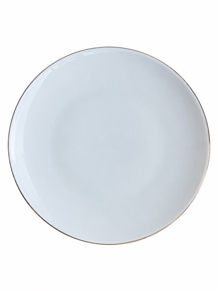 Tabak Evi Porselen Chic Altın Yaldızlı Servis Tabağı 24.50 CM 6'lı