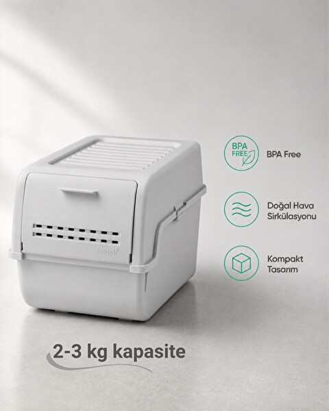 Jet's Home Mini Patates Soğan Sepeti Gri 8 L - BPA Free Havalandırmalı Sebzelik