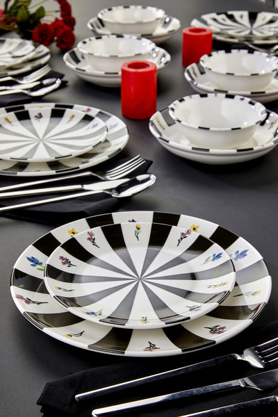 Cooker Noirelle 24 Parça Porselen Yemek Takımı CKR4277