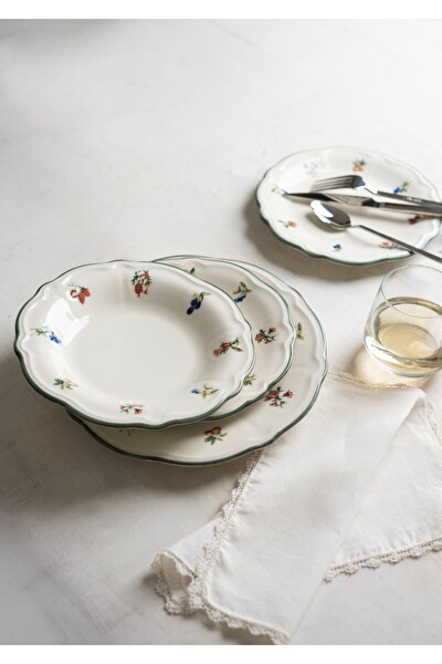 Porser Porselen Vintage Rose 6 Kişilik Yemek Takımı 24 Parça