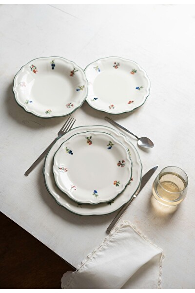 Porser Porselen Vintage Rose 6 Kişilik Yemek Takımı 24 Parça