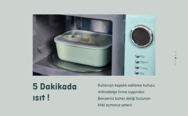 Mepal Easy Clip Dikdörtgen Saklama Kacı 1000 ML Yeşil