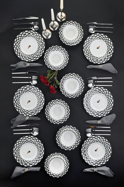 Cooker Chantilly 24 Parça Porselen Yemek Takımı CKR4808