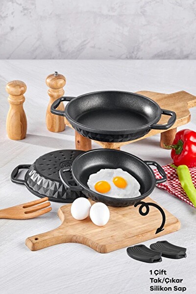 Taç Bella 3'lü Granit Döküm Sahan Seti 18 - 20 - 22 CM