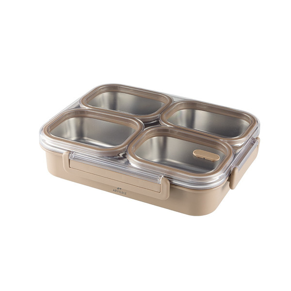 Aryıldız 153AR280843 Bento 4 Bölmeli Haki Yemek Kutusu