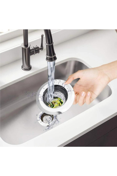 Mithra Life MIT1357 Büyük Boy Paslanmaz Çelik 11.5 CM Lavabo Süzgeci - 2 Adet