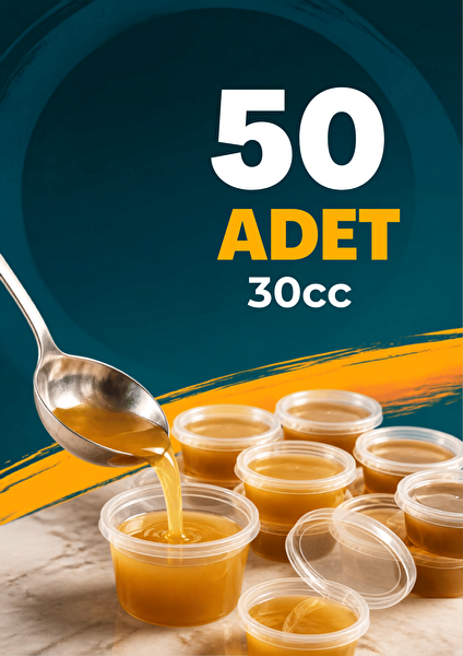 Mithra Life MIT1361 30 ML Sızdırmaz Mini Saklama Kabı Sosluk Buzluk Kabı 50 Adet