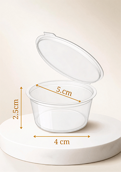 Mithra Life MIT1361 30 ML Sızdırmaz Mini Saklama Kabı Sosluk Buzluk Kabı 50 Adet