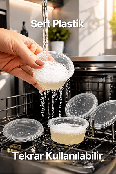 Mithra Life MIT1360 30 ML Sızdırmaz Mini Saklama Kabı Sosluk Buzluk Kabı 25 Adet