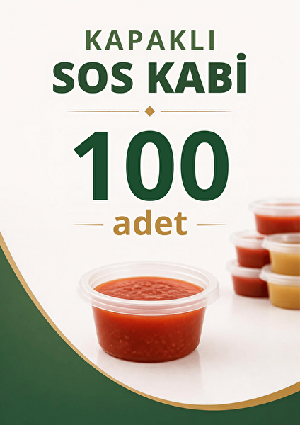 Mithra Life 60 ML Sızdırmaz Mini Saklama Kabı Sosluk Buzluk Kabı 100 Adet MIT1366