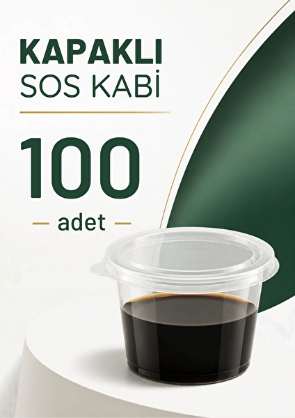 Mithra Life 60 ML Sızdırmaz Mini Saklama Kabı Sosluk Buzluk Kabı 100 Adet MIT1366