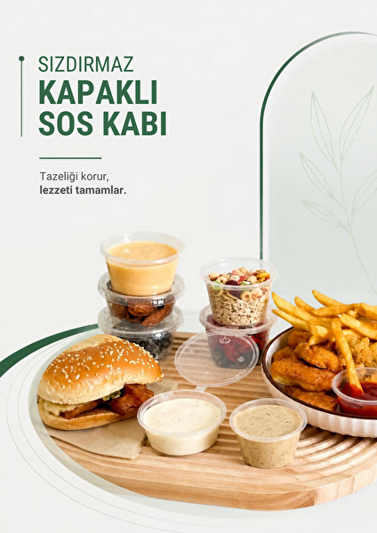 Mithra Life 60 ML Sızdırmaz Mini Saklama Kabı Sosluk Buzluk Kabı 100 Adet MIT1366