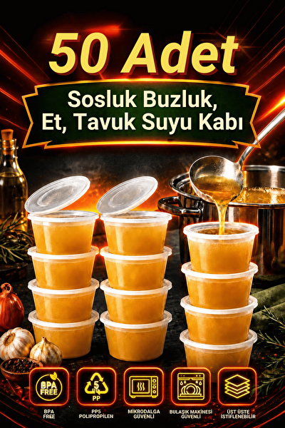 Mithra Life MIT1369 120 ML Sızdırmaz Mini Saklama Kabı Sosluk Buzluk Kabı - 50 Adet