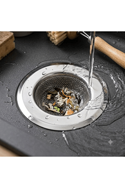 Mithra Life Küçük Boy Paslanmaz Çelik Lavabo Süzgeci 7.5 CM 3 Adet MIT1373
