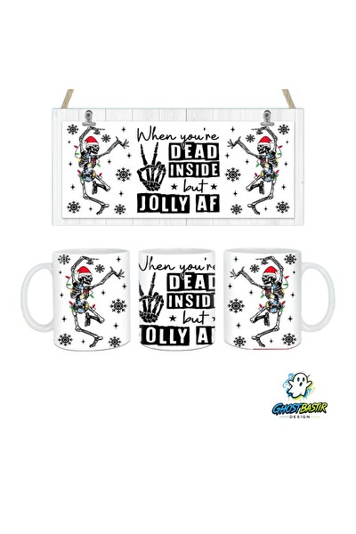 Ghostbastır Design İskelet Noel | Yılbaşı Kupa Bardak - 1 Adet K0577