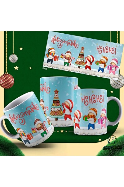 Ghostbastır Design Pastalı Noel Ağacı | Yılbaşı Kupa Bardak - 1 Adet K0655