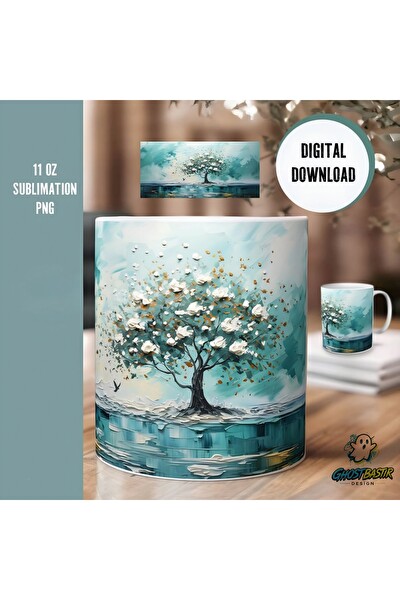 Ghostbastır Design Yalnız Ağaç Kupa Bardak - 1 Adet K06719