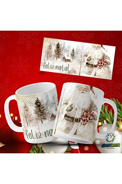 Ghostbastır Design Karlı Noel | Yılbaşı Kupa Bardak - 1 Adet K0582