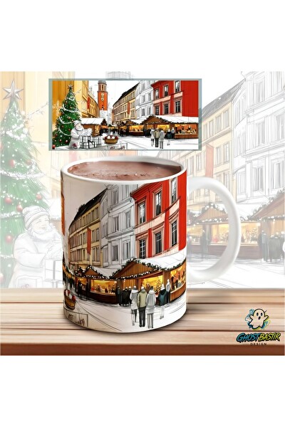Ghostbastır Design Noel Sokakları | Yılbaşı Kupa Bardak - 1 Adet K0634